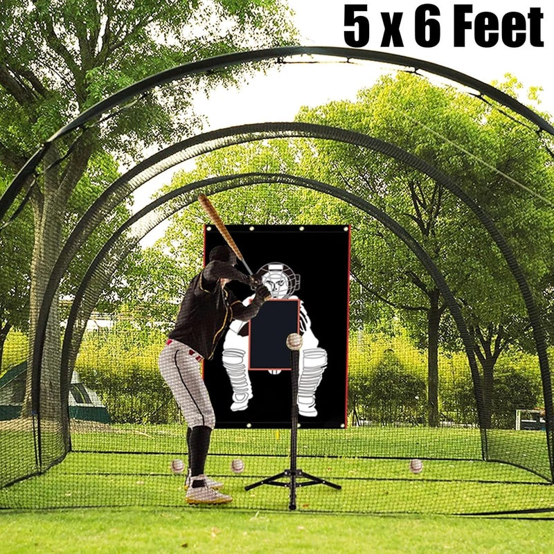 Supvision Batting Cage Backstop with Strike Zone Heavy Duty PVC Coated Oxford Fabric Vinyl Baseball Backstops with Catcher Softball Pitcher Training Equipment Aid - Image 4